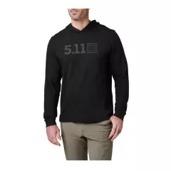 5.11 TACTICAL Triko s dlouhým rukávem a kapucí 5.11 Hooded Long Sleeve Tee, Černé