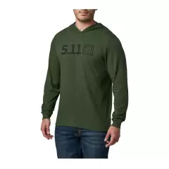 5.11 TACTICAL Triko s dlouhým rukávem a kapucí 5.11 Hooded Long Sleeve Tee, Kombu Green