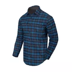 Košile Helikon GreyMan Shirt - Polyester Nylon Blend, Blue Stonework Plaid