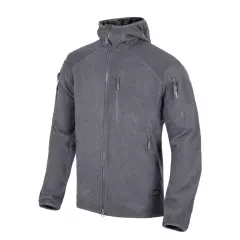 Helikon-Tex Fleecová mikina Helikon Alpha Hoodie Jacket - Grid Fleece, Shadow Grey