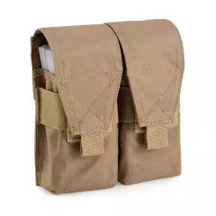 Defcon5 Dvojitá sumka na zásobníky Defcon 5 Outac Double M4 AK Pouch, Coyote Tan