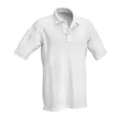 Triko s kapsami Defcon 5 Tactical Polo Short Sleeves, Bílé