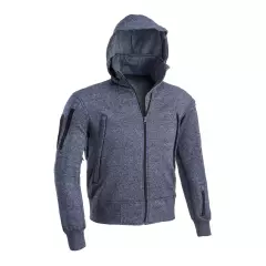 Mikina s kapucí Defcon 5 Sweater Jacket, Black Melange