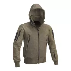 Defcon5 Mikina s kapucí Defcon 5 Sweater Jacket, OD Green Melange