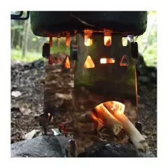 JuBö Turistický vařič DŘÍVKÁČ JuBö 4Heat Stove v.2