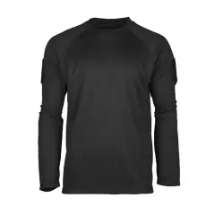 Triko Mil-Tec Quickdry s dlouhým rukávem, černé