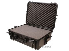 Vodotěsný kufr s pěnovou výplní 500x350x194 mm, černý