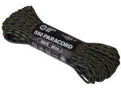 Parašutistická šnůra Helikon Paracord 550 30m - woodland