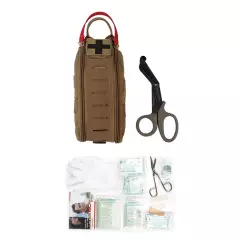 Lékarnička Mil-tec IFAK Rapid Pack, 28 součástí, záchranářské nůžky, Dark Coyote Lékarnička Mil-tec IFAK Rapid Pack, 28 součástí, záchranářské nůžky, Dark Coyote