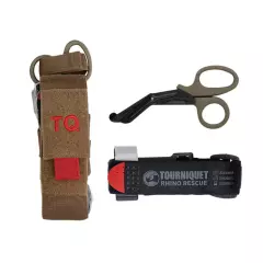 Škrtidlo Mil-tec Rhino Rescue set, pouzdro a nůžky, Dark Coyote Škrtidlo Mil-tec Rhino Rescue set, pouzdro a nůžky, Dark Coyote