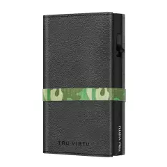 TRU VIRTU - peněženka CLICK & SLIDE Strap Cross, Nappa Black/Camo
