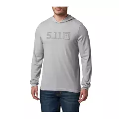 Triko s dlouhým rukávem a kapucí 5.11 Hooded Long Sleeve Tee, Titan Grey