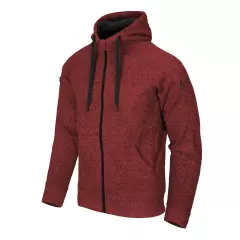 Pánská mikina Helikon Covert Tactical Hoodie (FullZip)®, Red Melange