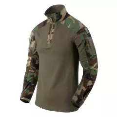 Taktická košile Helikon MCDU Combat Shirt®, Woodland/Olive Green