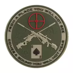 23 Nášivka gumová JTG Sniper Tab Rubber Patch, Multicam