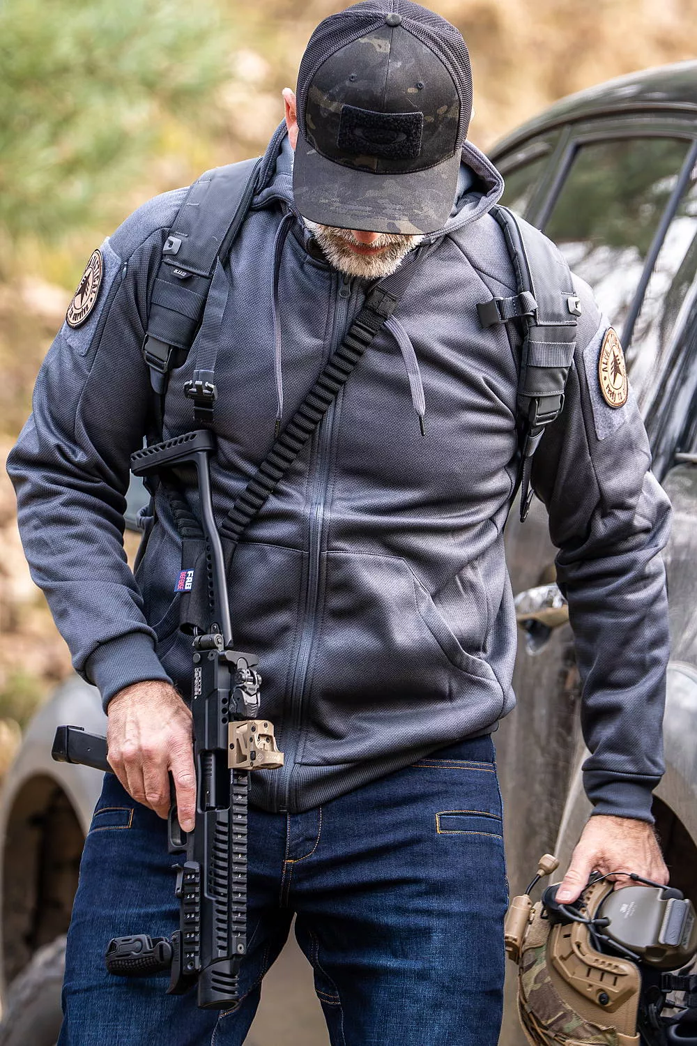 Volnočasová taktická mikina se zipem Helikon Urban Tactical Hoodie 