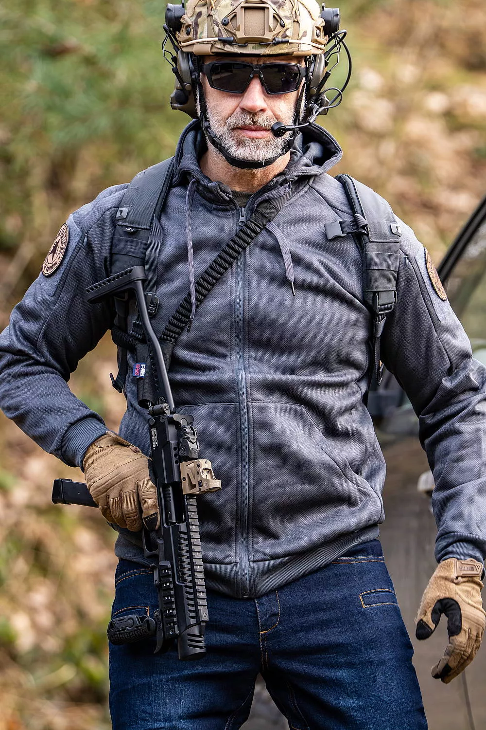 Volnočasová taktická mikina se zipem Helikon Urban Tactical Hoodie 